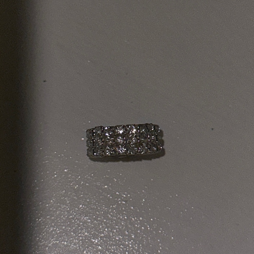Rhinestone beaded ring